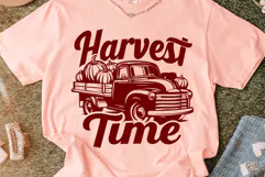 Harvest Time Fall SVG Cut File & Vintage Truck Fall PNG Product Image 4