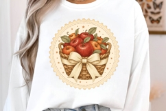 Harvest Apple Basket Stamp Illustration Product Image 2