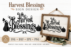 Harvest Blessings Fall Autumn Thanksgiving SVG Product Image 1