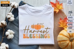 Harvest Blessings SVG File | Fall Retro SVG Product Image 1