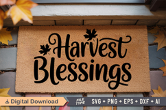 Harvest Blessings SVG | Fall Doormat SVG | Autumn Doormat Product Image 2