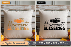 Harvest Blessings SVG File | Fall Retro SVG Product Image 3
