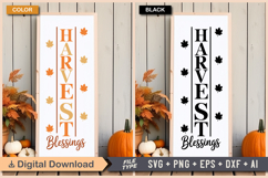 Harvest Blessings SVG File | Fall Porch Sign | Fall Sign Product Image 3