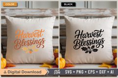 Harvest Blessings SVG File | Fall SVG | Autumn SVG Product Image 3