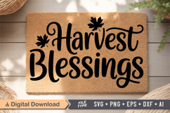 Harvest Blessings SVG | Fall Doormat SVG | Autumn Doormat Product Image 4
