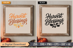 Harvest Blessings SVG File | Fall SVG | Autumn SVG Product Image 5