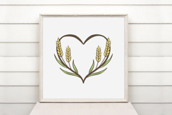 Harvest Fall Heart Wreath Flower Graphic Clipart PNG Product Image 2