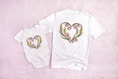 Harvest Fall Wheat Heart Wreath Flower Graphic Clipart PNG Product Image 3