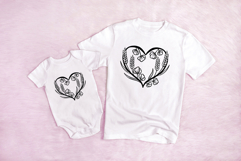 Harvest Fall Wheat Heart Wreath Flower Graphic Clipart PNG Product Image 3