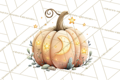 Fall Png, Moon Clipart PNG, Mystical Autumn Lantern Clip Art Product Image 2