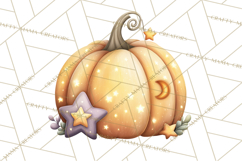 Fall Png, Moon Clipart PNG, Mystical Autumn Lantern Clip Art Product Image 3