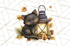 Fall Png, Moon Clipart PNG, Mystical Autumn Lantern Clip Art Product Image 2