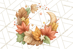 Fall Png, Moon Clipart PNG, Mystical Autumn Lantern Clip Art Product Image 5
