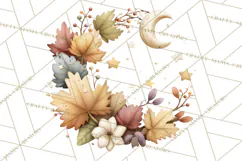 Fall Png, Moon Clipart PNG, Mystical Autumn Lantern Clip Art Product Image 2