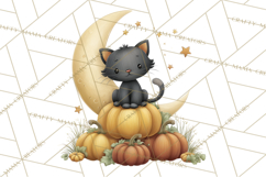 Fall Png, Moon Clipart PNG, Mystical Autumn Lantern Clip Art Product Image 3