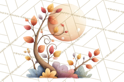 Fall Png, Moon Clipart PNG, Mystical Autumn Lantern Clip Art Product Image 5