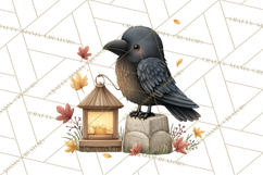 Fall Png, Moon Clipart PNG, Mystical Autumn Lantern Clip Art Product Image 4