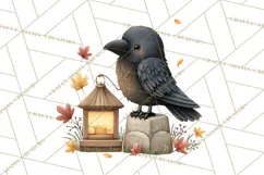Fall Png, Moon Clipart PNG, Mystical Autumn Lantern Clip Art Product Image 4