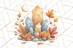 Fall Png, Moon Clipart PNG, Mystical Autumn Lantern Clip Art Product Image 2