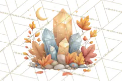 Fall Png, Moon Clipart PNG, Mystical Autumn Lantern Clip Art Product Image 2