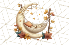 Fall Png, Moon Clipart PNG, Mystical Autumn Lantern Clip Art Product Image 4