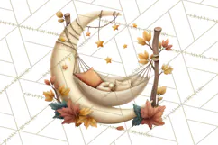 Fall Png, Moon Clipart PNG, Mystical Autumn Lantern Clip Art Product Image 4