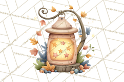 Fall Png, Moon Clipart PNG, Mystical Autumn Lantern Clip Art Product Image 2