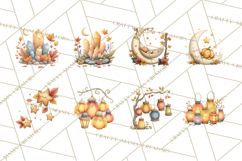 Fall Png, Moon Clipart PNG, Mystical Autumn Lantern Clip Art Product Image 2