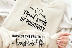 Plant Seeds Of Positivity Sleeve SVG, Positive SVG Design Product Image 3