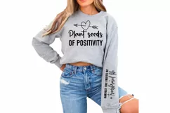 Plant Seeds Of Positivity Sleeve SVG, Positive SVG Design Product Image 2
