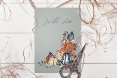 Gothic Fall clipart | Watercolor floral borders 3 PNG Product Image 2