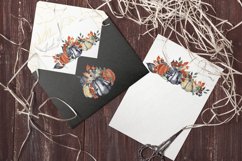 Gothic Fall clipart | Watercolor floral borders 3 PNG Product Image 3
