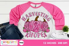 Breast Cancer Harvesting Hope Pumpkins Sublimation PNG Product Image 2