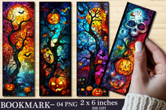 Halloween Stained Glass Colourful Bookmark Product Image 1