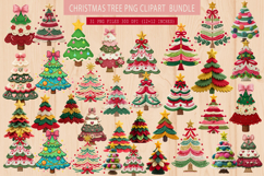 Crochet Yarn Christmas Tree PNG sublimation Bundle/31 design Product Image 1