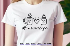 Hashtag Mom Life SVG DXF - Mothers Day - Cricut Cut File Product Image 1
