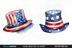Watercolor Hat 4th of July PNG Clipart Product Image 1