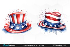 Watercolor Hat 4th of July PNG Clipart Product Image 1