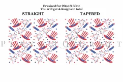 hat fireworks 4th of july skinny tumbler sublimation design for 20oz and 30oz skinny tumbler sublimation wrap