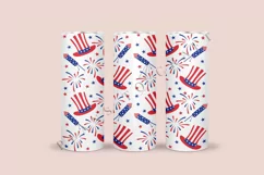 hat fireworks 4th of july skinny tumbler sublimation design for 20oz and 30oz skinny tumbler sublimation wrap