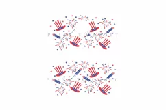 hat fireworks 4th of july starbucks 16oz hot cup wrap svg presized template for tumbler grande suitable for cricut and silhouette