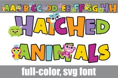 Hatched Animals Color Font Product Image 1