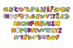 Hatched Animals Color Font Product Image 3