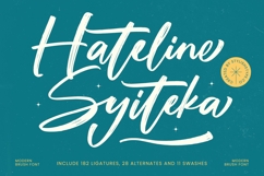 Hateline Syiteka - Modern Brush Font Product Image 1