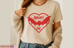 Haunt me Sassy Funny Halloween Quote SVG PNG T-shirt Design Product Image 2