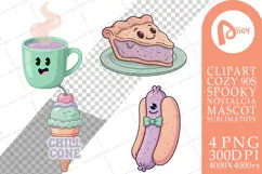 90s Pastel Diner Mascots Sublimation Product Image 1