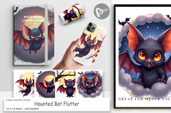 Digital Paper Halloween Bat Flutter Product Image 1
