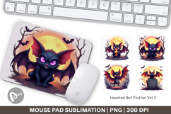 Mouse Pad Halloween Bat Flutter Product Image 1