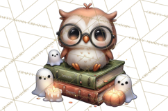 Haunted Book Nook Clipart Ghosts, Monsters &amp; Spooky Library Product Image 2