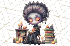 Haunted Book Nook Clipart Ghosts, Monsters &amp; Spooky Library Product Image 4